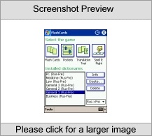 LingvoSoft FlashCards Russian <-> French for Pocket PC Screenshot